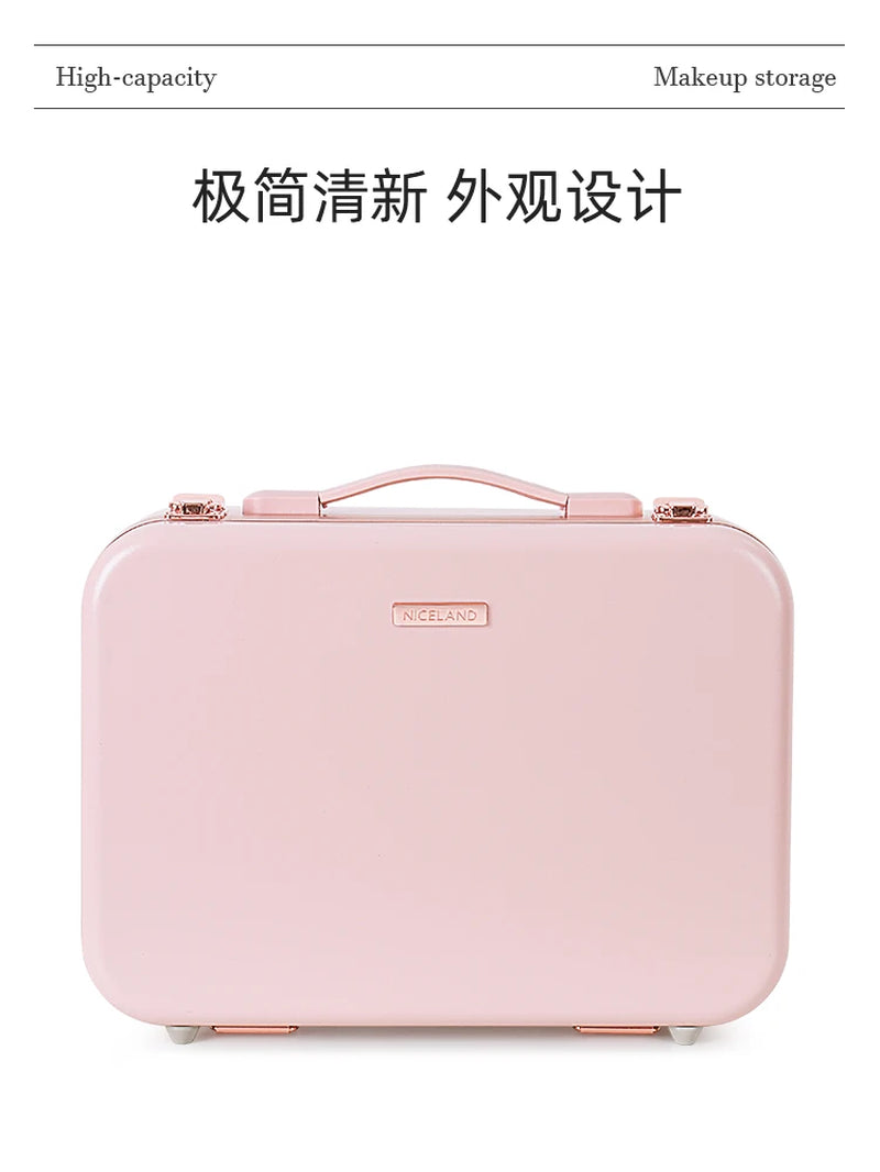 2022 New Lighted Cosmetic Case with Mirror LED Portable Cosmetic Bag Travel Large-Capacity Makeup Storage Case