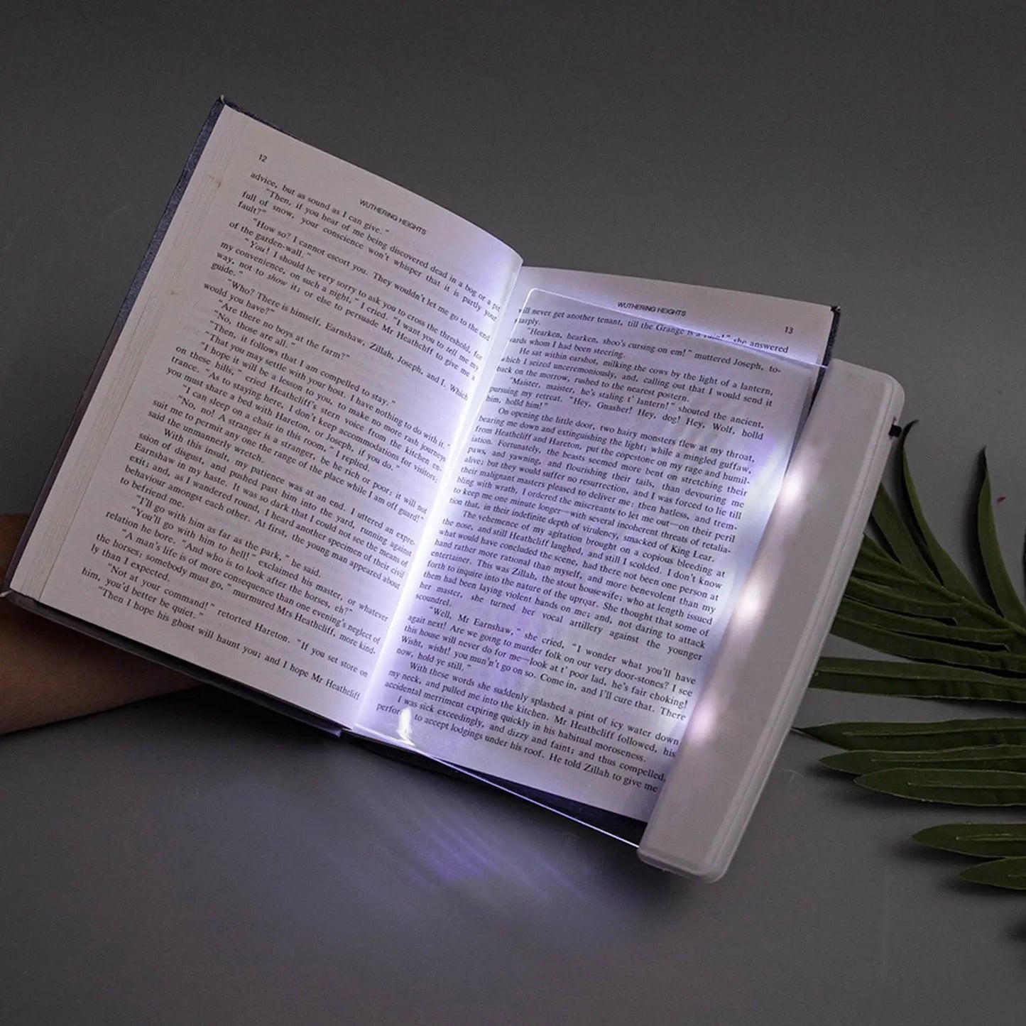 LED Book Light Eye Caring Flat Plate Panel Bookmark Light for Travel Reader Lightweight Family Study Light Reading in Bed