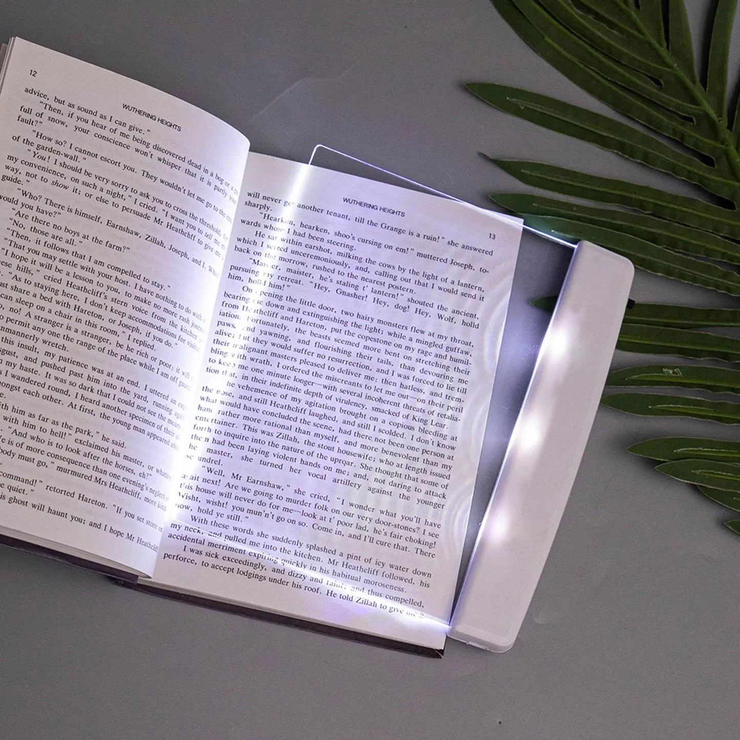 LED Book Light Eye Caring Flat Plate Panel Bookmark Light for Travel Reader Lightweight Family Study Light Reading in Bed