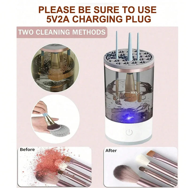 Electric Makeup Brush Cleaner Makeup Brush Cleaner with Brush Cleaning Pad Automatic Makeup Brush Cleaner Makeup Brush Tool