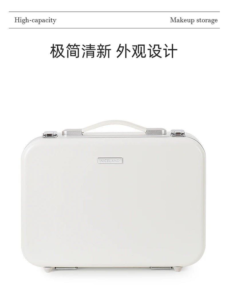 2022 New Lighted Cosmetic Case with Mirror LED Portable Cosmetic Bag Travel Large-Capacity Makeup Storage Case